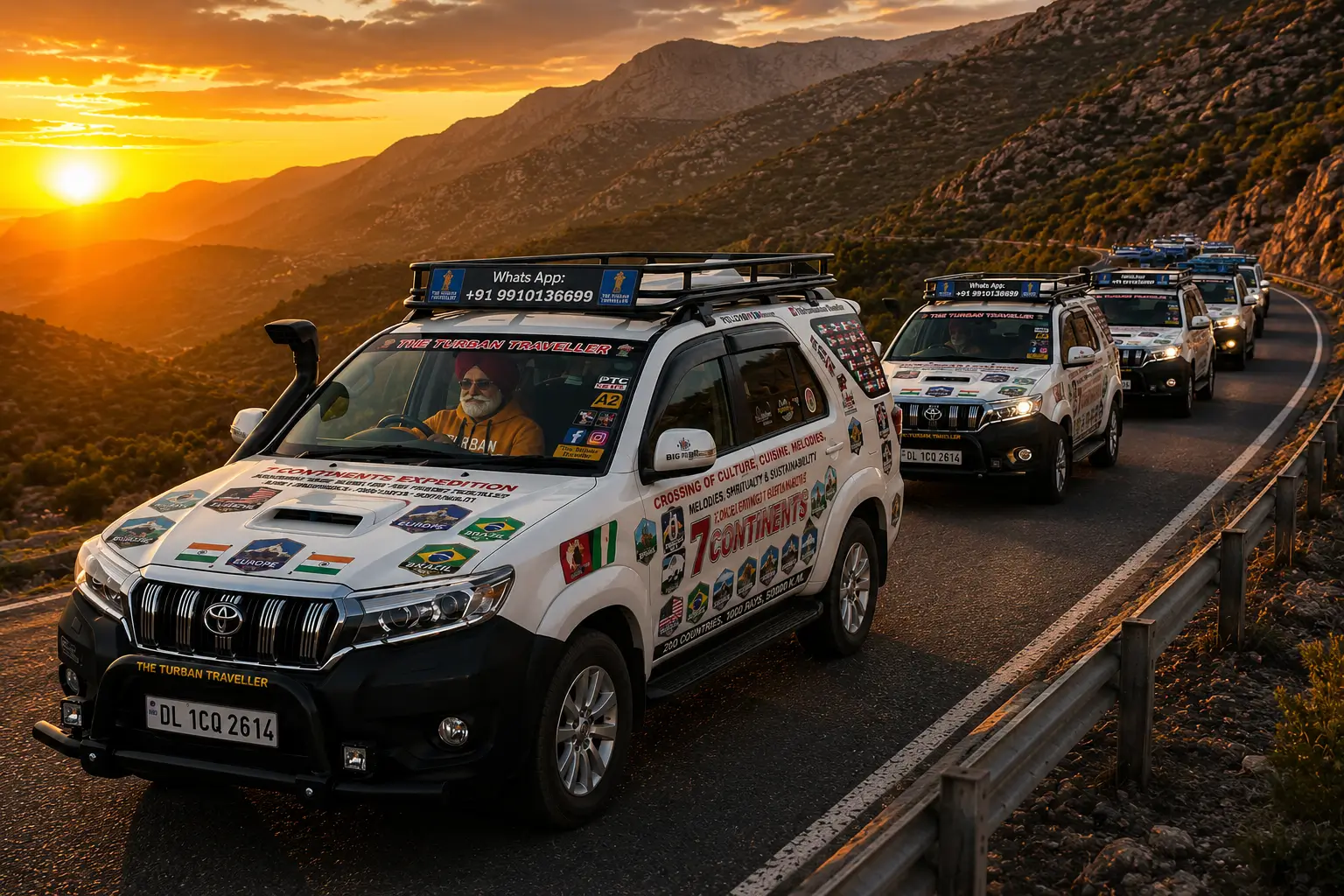 Traversing high-altitude passes on the overland route.